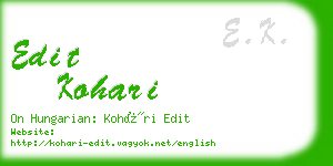 edit kohari business card